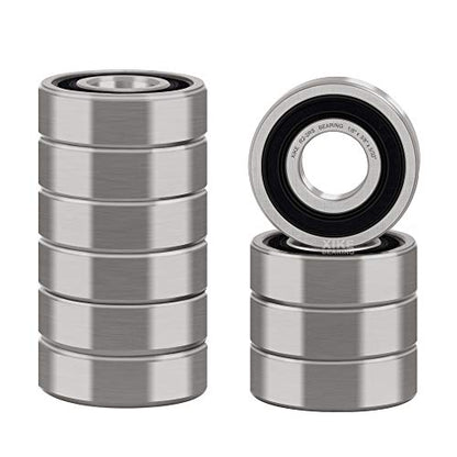 XIKE R2-2RS Sealed Deep Groove Ball Bearings, 3.175x9.525x3.967 mm, 10-Pack - size: R2-2RS - 3.175x9.525x3.967 mm