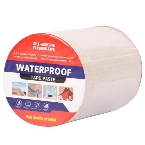 Butyl Waterproof Tape 6" W X 16.4' L Aluminum Foil Tape with Butyl Rubber Adhesive, Aluminum Rubber Tape for Window Caulking, Boat Sealing, Roof Patching, Silver - size: 6" W X 16.4' L