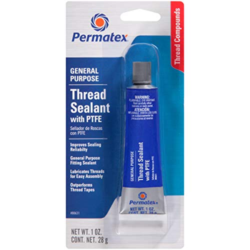 Permatex 80631 Thread Sealant with PTFE, 1 oz. - size: 1 Fl. Oz.
