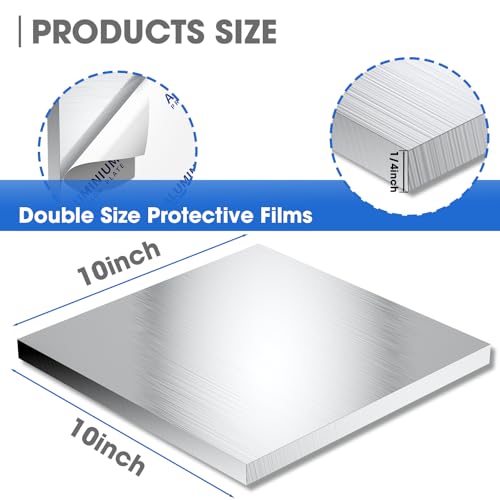 1/4Inch Thick Aluminum Sheet Plate, 10" x 10" Heavy Duty Aluminum Plates - size: 10x10", style: 1/4"