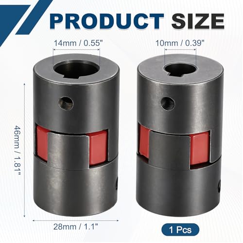 MECCANIXITY Flexible Coupling Coupler Set 25/64" to 35/64" L050 L-Jaw - size: 25/64" to 35/64"