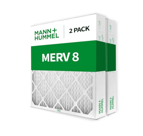 MANN+HUMMEL 24x24x4 MERV 8 Pleated 4" AC Furnace Air Filter. 2 Pack - style: 24 x 24 x 4