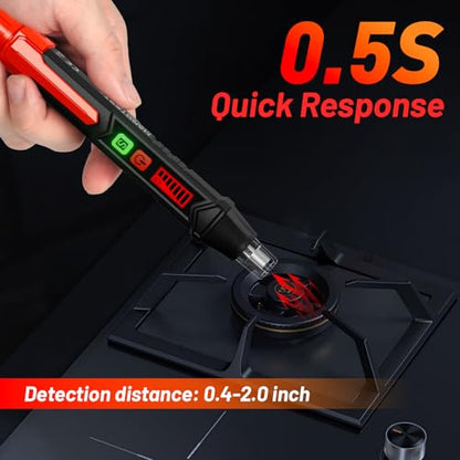YOJOCK Natural Gas Leak Detector,Gas Leak Detector with Audible & Visual Alarm,Portable Gas Detector Sniffer to Locate Combustible Sources Like Propane,Methane for Home & RV