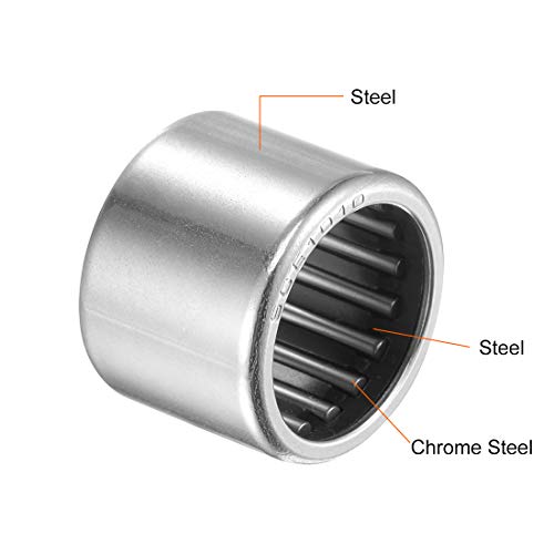 uxcell SCE1010 Needle Roller Bearings 5/8-inch Bore 13/16-inch OD 5/8-inch Width Chrome Steel Open End 5pcs - size: 5/8x13/16x5/8"