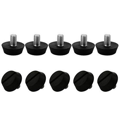 uxcell M6 x 10 x 20mm Furniture Glide Leveling Feet Adjustable Leveler Floor Protector for Chair Sofa Leg 10 Pack