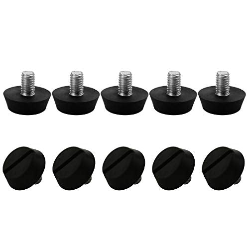 uxcell M6 x 10 x 20mm Furniture Glide Leveling Feet Adjustable Leveler Floor Protector for Chair Sofa Leg 10 Pack