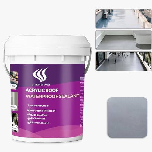 Polyurethane Waterproof Sealant- 3 Gallon，Gray,Covers 360 Sq Ft - size: 384Fl Oz