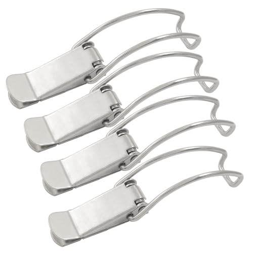 4 Pcs 87mm/3.42 inch Spring Loaded Toggle Hasp Latch - size: 3.35 inch / 85 mm