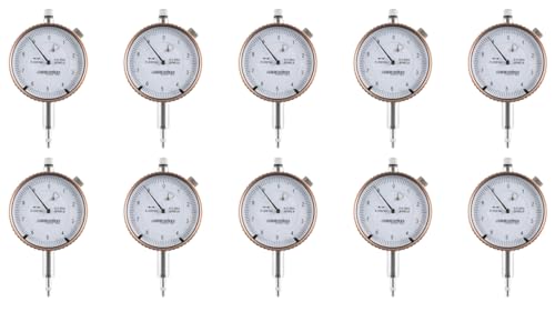 Accusize Industrial Tools AGD2 Style 0-0.05'' x .0001'' Dial Indicators with Lug Back, 10 Ps Set, P900-S097x10 - size: 0-0.05'' by 0.0001'' | 10 Pack
