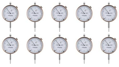 Accusize Industrial Tools AGD2 Style 0-0.05'' x .0001'' Dial Indicators with Lug Back, 10 Ps Set, P900-S097x10 - size: 0-0.05'' by 0.0001'' | 10 Pack