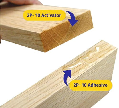 FastCap 2P-10 - Thick – Industrial Strength Heavy-Duty Super Glue - CA (Cyanoacrylate Adhesive) - 2.25 oz/64g. Perfect Gap Filling Projects. 2-Part Adhesive. Activator Sold Separately (1-Bottle) - style: Thick