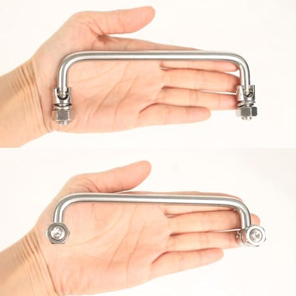 304 Stainless Steel Folding Handle, 6.0in Hole Center, 2 Pack - size: Hole Center 6.0in