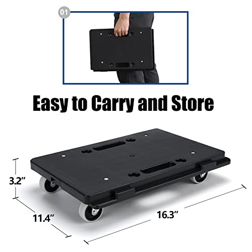 Furniture Movers Dolly Furniture Movers with Wheels, Portable Moving Rollers Leg Dollies for Heavy Furniture, 4 Wheels Small Flat Dolly, 880 Lbs Capacity - color: 4 Pk/Dolly