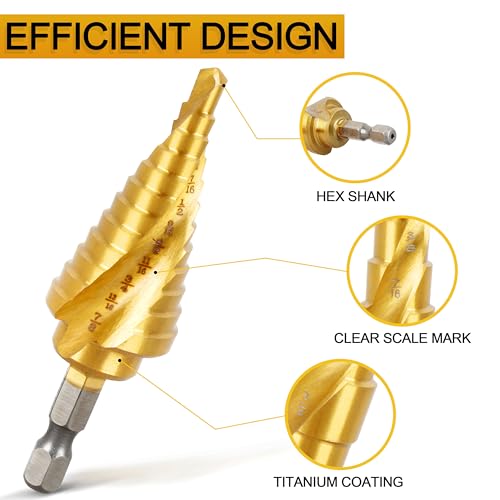 DWA1786IR StepBit Impact Ready Step Drill Bit for Metal