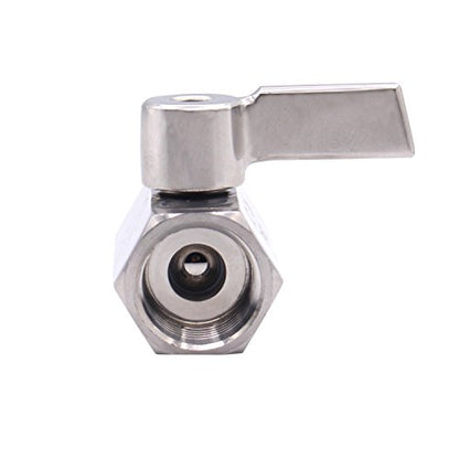 DERNORD Mini Ball Valve 1/2 Inch NPT Thread Female with Stainless Steel 304 Handle(Pack of 2) - size: 1/2 Inch, style: Pack of 2