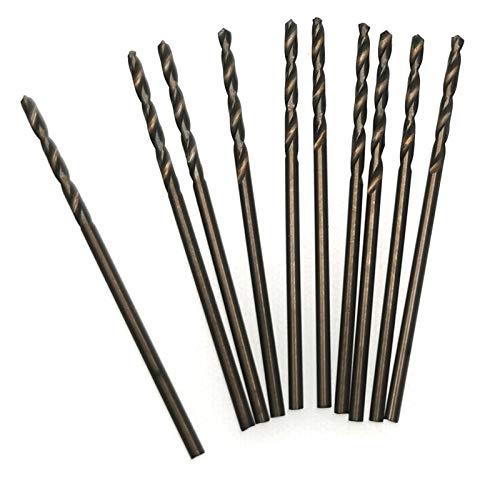 10 Pcs 1.2mm M35 Cobalt Drill Bits, Jobber bits for Steel & Metal - size: 1.2mm