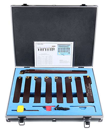 Accusize Industrial Tools 1" 9 Pieces/Set, Indexable Carbide Turning Tools and Boring Bar, 2988-0001 - style: For Cutting Steel
