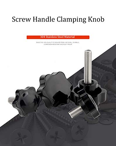 M6 x 25mm Thread Clamping Knob, Thumb Screw, Star Hand Knob Tightening Screw Knob for Machinery, 15Pcs - size: M6 x 25mm