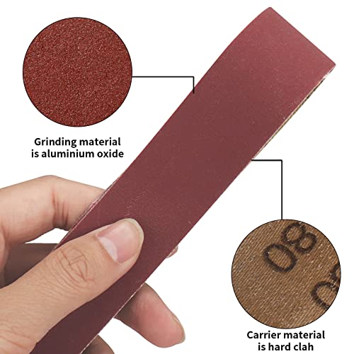 SI FANG Premium Sanding Belts Set 13x1.2 inch for Mini Electric Belt Sander - style: 20pcs Sanding Belts Mix Set