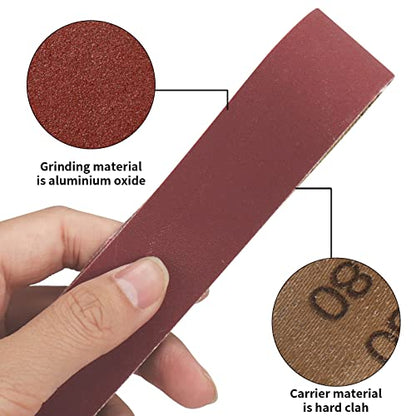 SI FANG Premium Sanding Belts Set 13x1.2 inch for Mini Electric Belt Sander - style: 20pcs Sanding Belts Mix Set