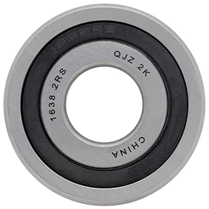 1638-2RS - Premium Deep Groove Radial Ball Bearing 3/4 in x 2 in x 9/16 in (ID x OD x Width) | 19.05 mm x 50.8 mm x 14.288 mm (ID x OD x Width) with Double Rubber Seal - 2-Pack