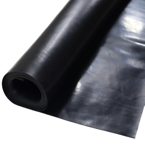 Nitrile Commercial Grade Rubber Sheet, Black, 60A, 0.031" x 36" x 36" - size: 36 x 36 x 0.031 in.