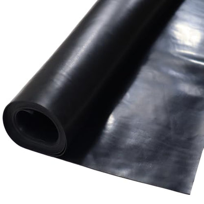 Nitrile Commercial Grade Rubber Sheet, Black, 60A, 0.031" x 36" x 36" - size: 36 x 36 x 0.031 in.