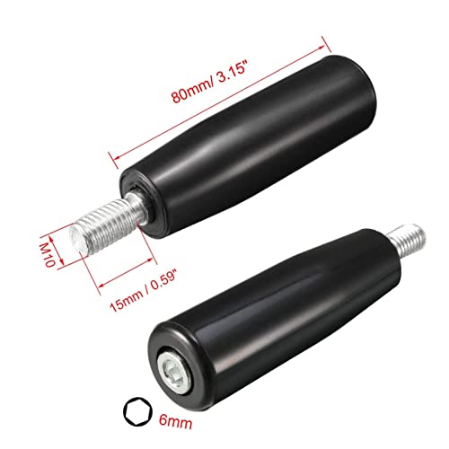 Revolving Handwheel Machine Handle for Milling Machinery Male Threaded Stem M10*80 1pcs - size: M10*80