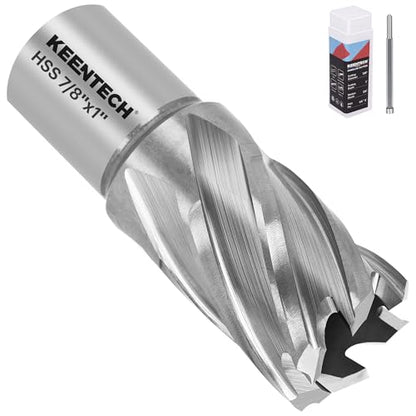 KEENTECH M2AL HSS Annular Cutter,7/8 Inch Diameter x 1 Inch Depth, - size: 7/8" dia, style: 1" depth