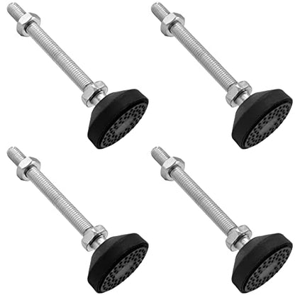 Bonsicoky 4 Pcs M10 Metal Adjustable Leveling Feet, Black, 5.1" x 1.9" - size: M10,5.1" Height