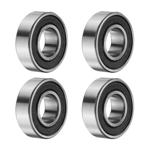 uxcell 4pcs 99502H-2RS Deep Groove Ball Bearings 5/8 x 1-3/8 x 7/16 Inch Chrome Steel Bearing Double Sealed ABEC3 ZV2 Bearings