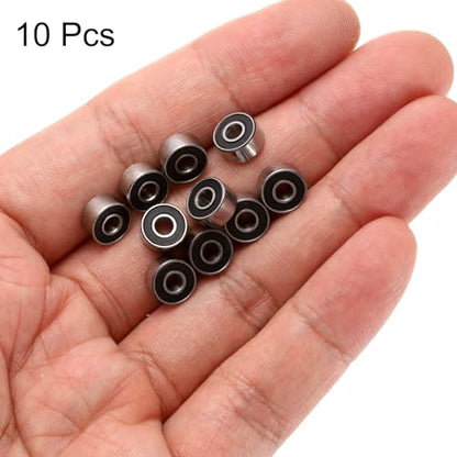 uxcell 10pcs 693-2RS Bearing 3x8x4mm, Chrome Steel, Miniature, ABEC3 - size: 693-2RS