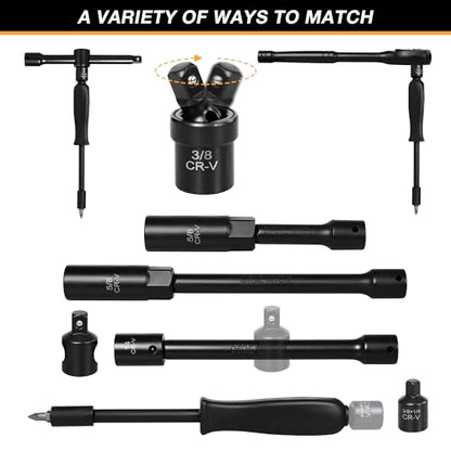 110-Piece Metric 3/8" Drive Impact Socket Set and SAE CR-V Sockets