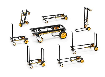 Rock-N-Roller R2G (Micro Ground Glider) 8-in-1 Folding Multi-Cart/Hand Truck/Dolly/Platform Cart/26" to 39" Telescoping Frame/350 lbs. Load Capacity, Black - style: Ground Glider