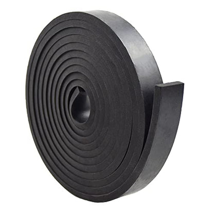 DEVNOL Neoprene Rubber Strip 1/4 (.250)" Thick X 1" Wide X 10'Long Grade 65A for Gasket, Surface Protection, Sealing - size: 1/4" x 1" x 10'