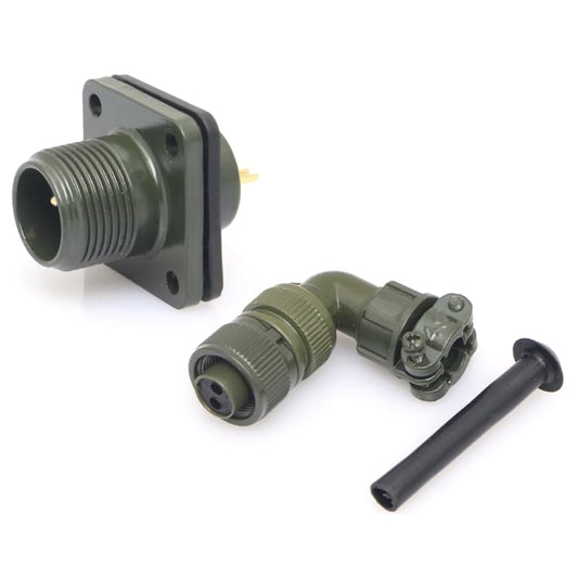 1Set MS3102A-10SL-4P+MS3108A-10SL-4S Circular Industrial Connectors,2Pin Male&Female,90 degree elbow,MIL-DTL-5015 Series Waterproof Aviation Sockets Connectors for aviation and industrial environments - color: MS3102A10SL-4P+MS3108A10SL-4S