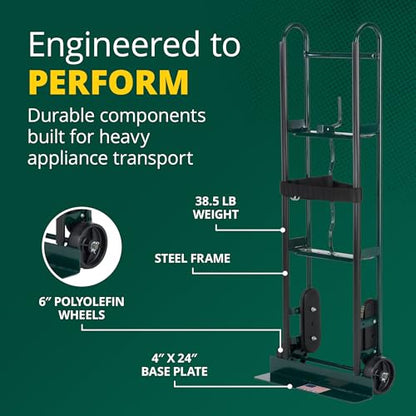 Harper Trucks 6781 Appliance Hand Truck, Dark Green