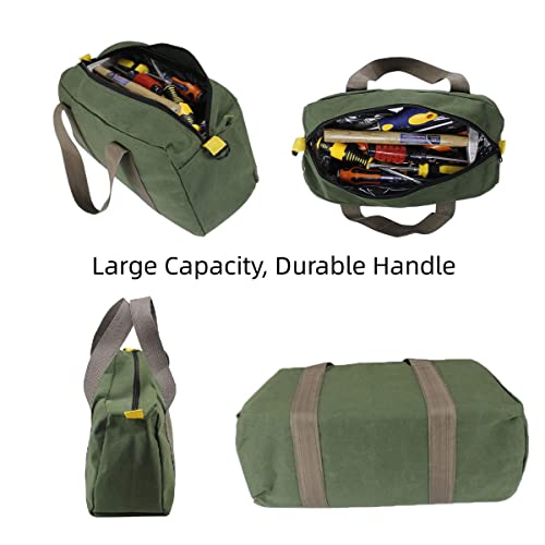 Canvas Tool Bag Organizer - 16 Inch, Large Capacity, Green - color: Green - 16 inch