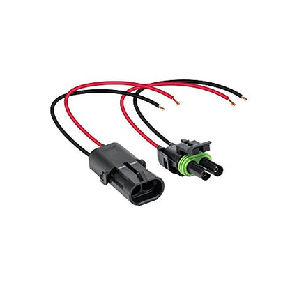 TRUE MODS 2-Wire Weather Pack Connector Kit 16 AWG 10in Wires Assembled - color: 2-Way 16 AWG, size: 1 Pack
