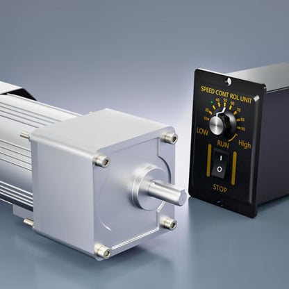 High Torque 200W Electric AC Gear Motor, 110V Reversible Gear Reducer Motor, Single-Phase Variable Speed Motor 75RPM Output Shaft Dia 18mm with AC Governor for Industry - size: 75RPM