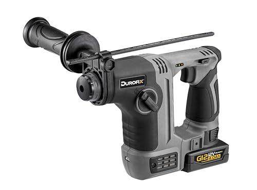 Durofix RY1204-P2 G12 Series 12V Cordless Compact Rotary Hammer Drill Kit with 2 Batteries & Charger, 1.3J Impact Energy - style: 4.0 & 2.0 Ah Battery Kit w/ Charger