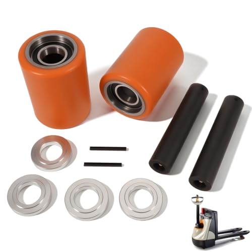 LEAPTREND Load Wheel Kit Compatible with Crown Model WP 3000 Electric Pallet Jack Lift Truck, Includes Axles & Bearings & Fasteners