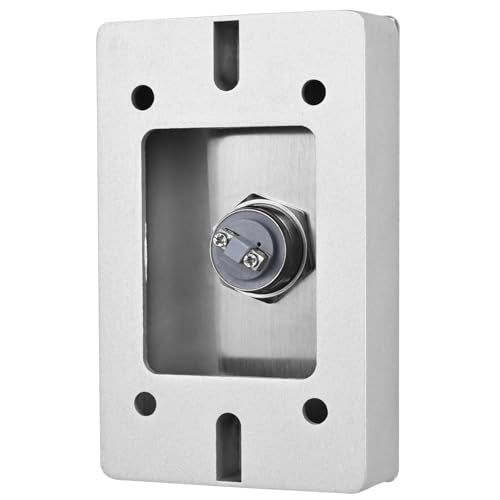 Push to Exit Button for Door Access Control Big Press Button Waterproof Stainless Steel Shell with Back Mounted Box NO/COM Output - color: 4.5''x2.8'' with Box