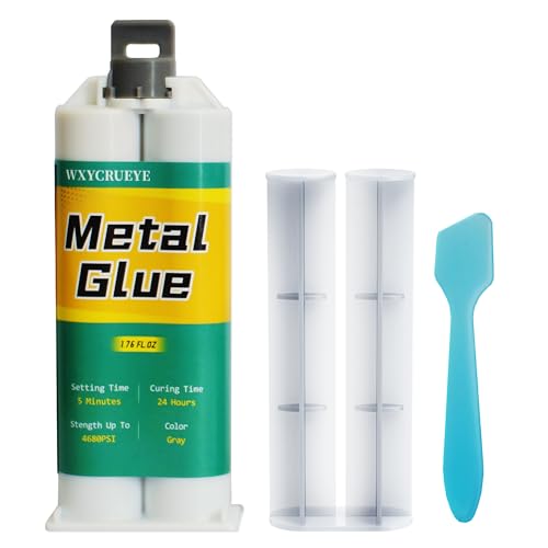Metal Glue, Epoxy Welding adhesives, High Strength Bonds Metals to Metals, Repair Glue, for Metal Plastic Steel Fiberglass Car Automotive for Body Filler Putty Muffler Repair, 1.76oz