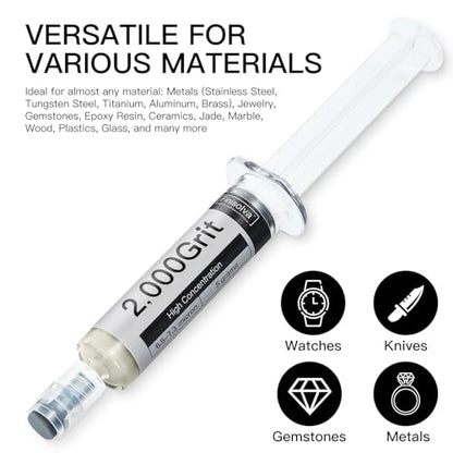 Diamond Paste Polishing Compound for Lapping and Stropping, 2,000 Grit, 5 G - size: 30% concentration, style: 2,000Grit