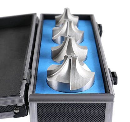 Accusize Industrial Tools H.S.S. Corner Rounding End Mill Set 4 Pc Size from 1/2'' to 3/4'', 3/4'' Shank, 1011-0004 - size: from 1/2" to 3/4", 4 Pcs/Set