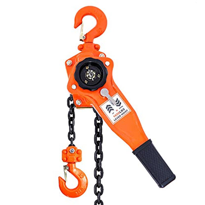 Lever Chain Hoist 10ft 3/4 ton Come Along Ratchet Puller Hoists - size: 1650lbs