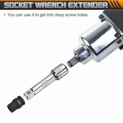 HARFINGTON 1pcs Socket Extension Bar 1/4" Drive 2" Long Extension Bars - size: 1/4" x 2"