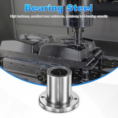 PATIKIL LMK30UU Linear Ball Bearings 30mm Bore Dia 45mm OD 64mm Long 7mm Hole, 2Pcs Round Flange Linear Motion Bushing Double Side Rubber Sealed Rod Liner Shaft for CNC Machine 3D Printer - size: 30mm
