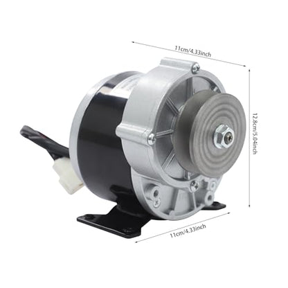 Reduction Electric Motor, 250W Brushed DC Motor with Belt Pulley, Brushed Geared Reduction Motors Reducer for Small Electric Vehicles and Agricultural Equipments, 0-300rpm Adjustment (36, Volts (DC))